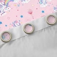 thumbnail image 4 of Erosebridal Kawaii Unicorn Kids Curtains Pack of 2 (42x84 Each),Pink Loves Balloon Blue Stars Print Curtains Blackout For Girls, 4 of 7