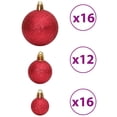 thumbnail image 4 of Adornos navideños VidaXL, color rojo vino, irrompibles, 100 unidades, 4 of 4