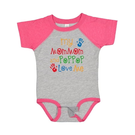 

Inktastic MomMom and PopPop Love Me Gift Baby Boy or Baby Girl Bodysuit