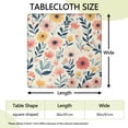 thumbnail image 2 of Pioneer Flower Floral Print Pattern Square Fitted Tablecloth with Elastic Edge,Square Table Cover,Washable Elastic Table Cover for Home Kitchen Party Decor 36"x36", 2 of 6