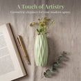 thumbnail image 3 of REGALWOVEN Small Ceramic Modern Vase, Matte Decorative Flower Vase for Desktop, Shelf & Bathroom, Minimalist Boho Home Green 2.4"L x 2.4"W x 5.1"H, 3 of 5
