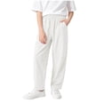 thumbnail image 2 of Agkizg Girls Summer Protection Pants Lightweight Outdoor Ankle-Length Trousers for Kids, Sizes 5-6 Years, 2 of 5