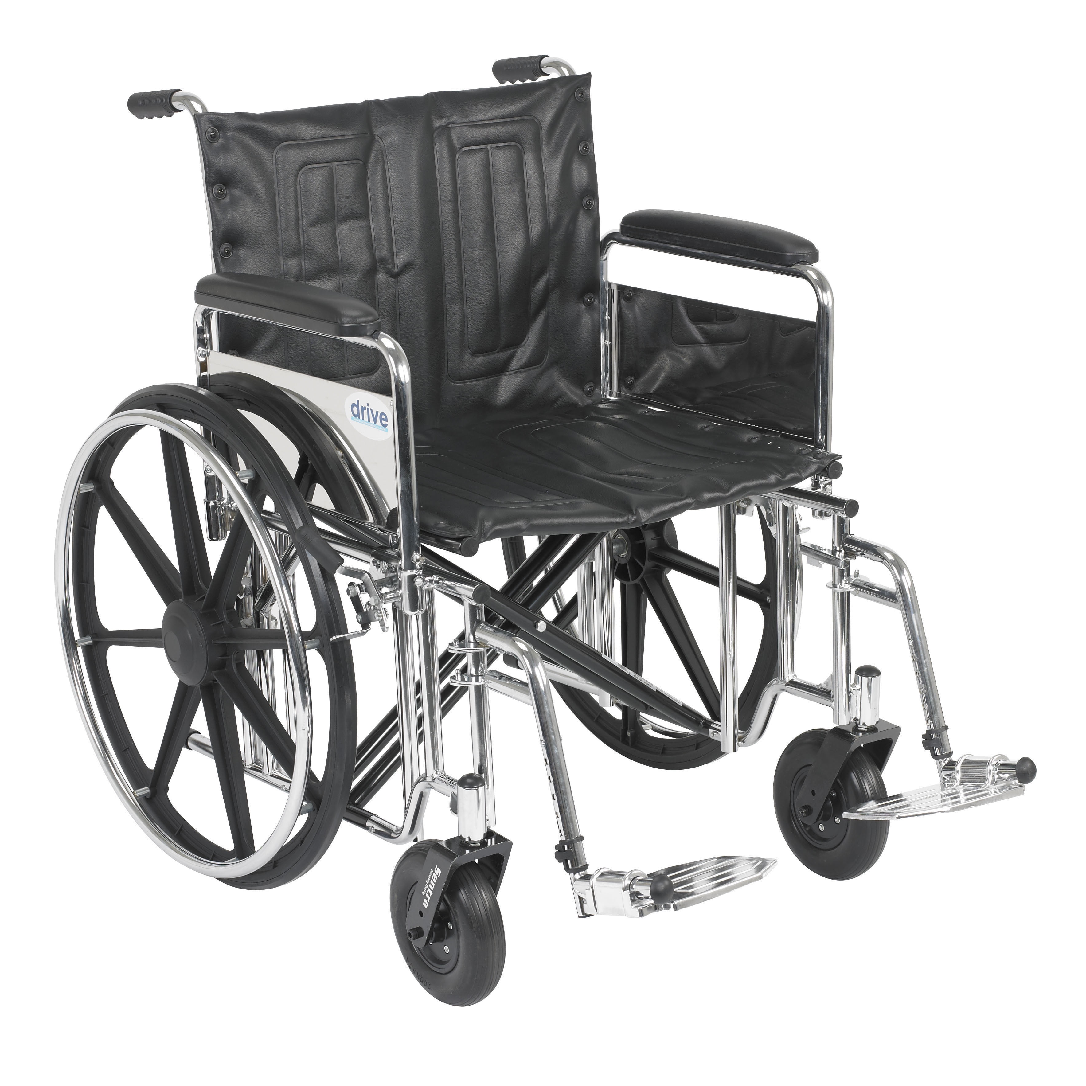 Drive Medical Sentra Extra Heavy Duty Wheelchair, Detachable Full Arms