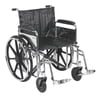 Drive Medical Sentra Extra Heavy Duty Wheelchair, Detachable Full Arms, Swing away Footrests, 22" Seat