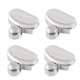 thumbnail image 2 of Silver Zinc Alloy Mirror Holder Clips for Bathroom Wall Glass Accessories 4 Pieces, 2 of 5