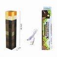 thumbnail image 1 of Refake Minecraft Torche Brownstone - Veilleuse LED 28 cm - USB C, 1 of 5