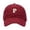 Brick Red, variant on Letter P Embroidery Baseball Cap, Vintage Washed Burgundy Adjustable Casual Dad Hat