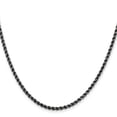 thumbnail image 4 of Auriga 925 Sterling Silver Ruthenium-plated 2.5 mm Rope Chain Necklace for Women 26", 4 of 6