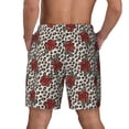 thumbnail image 4 of Uemuo Leopard Print Rose Pattern Mens Swim Trunks Quick Dry Board Shorts with Mesh Lining, Stretch Beach Shorts Quick Dry No-Chafing Board Shorts-X-Large, 4 of 9