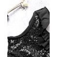 thumbnail image 6 of CHICTRY Kids Girls Sequins Crop Top Shiny Metallic Sleeveless Tops for Dance Gymnastics Workout Black-A 14, 6 of 6
