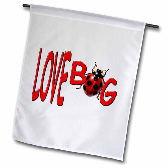 3dRose, Love Bug, 12 x 18 inch Garden Flag