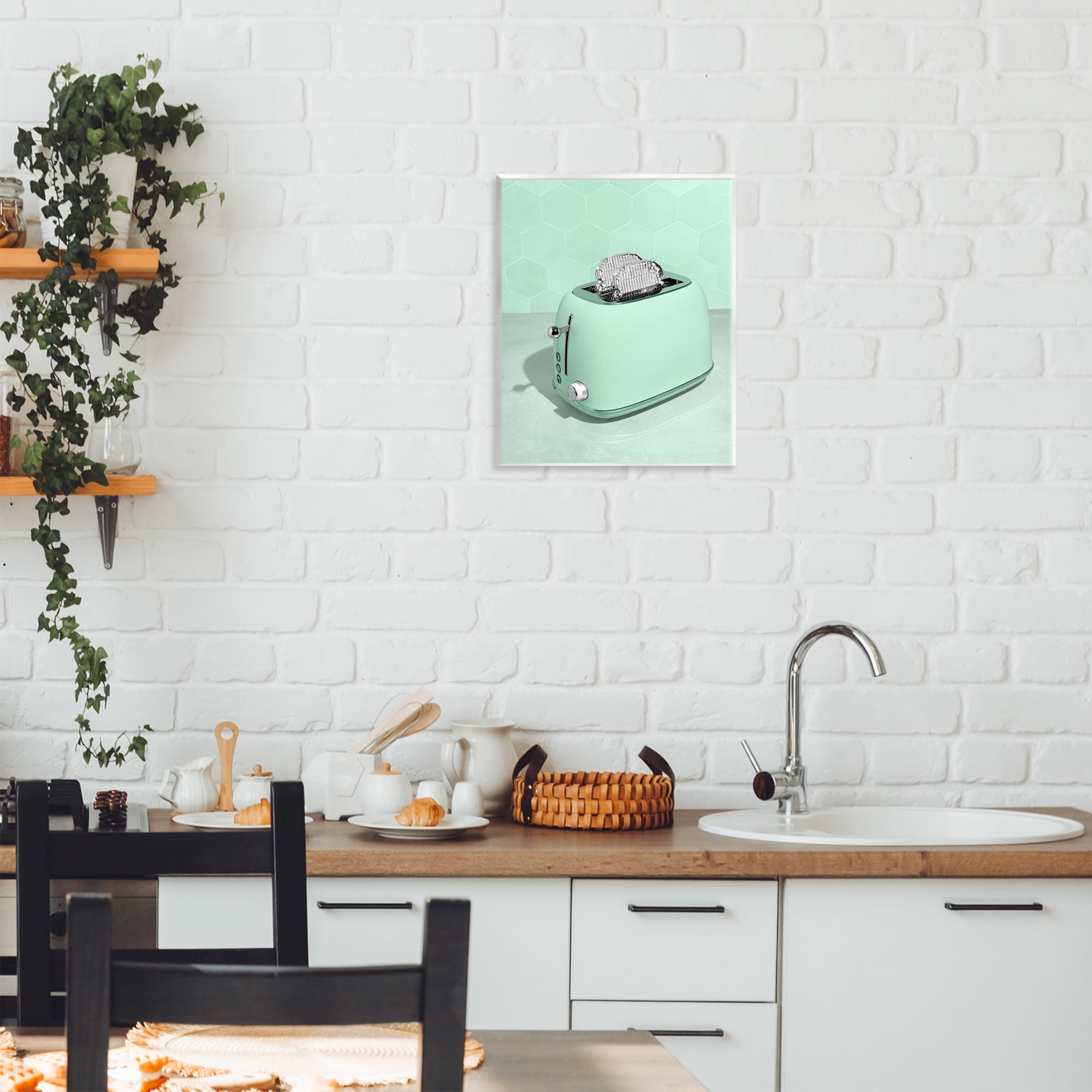 Stupell Industries Disco Toaster Over Green Wall Plaque Art, design by LISH Creative