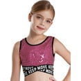 thumbnail image 2 of iiniim Kids Girls Sequin Sleeveless Hip Hop Latin Modern Jazz Dance Crop Tank Top Vest Performance Pink 8, 2 of 7