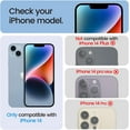 thumbnail image 2 of 4 Pack Privacy Screen Protector for iPhone 14[6.1 inches] With 2 Pack Camera Lens Protector, [Drop Protection] 9H Hardness Scratch Resistant Tempered Glass Film, Easy to install, 2 of 5