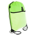 thumbnail image 3 of Drawstring Cinch Bag Backpack With Mesh Pocket Polyester Tote Sack, 3 of 4