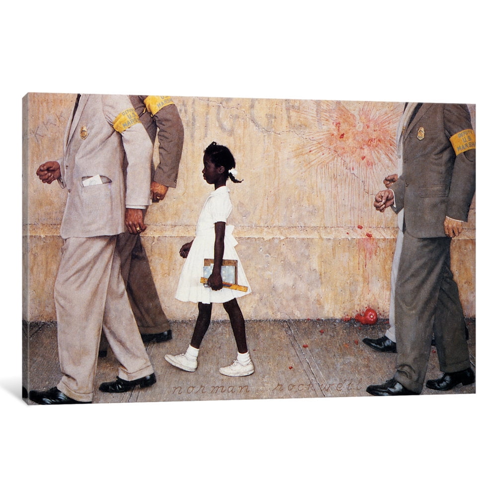 iCancas The Problem We All Live With (Ruby Bridges) Gallery Wrapped Canvas Art Print by Norman
