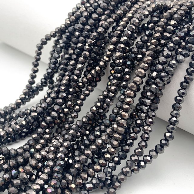 Austria Faceted Crystal Beads 2 3 4 6 8mm Rondelle Glass Beads Loose Spacer Beads for Jewelry Making Bracelet DIY