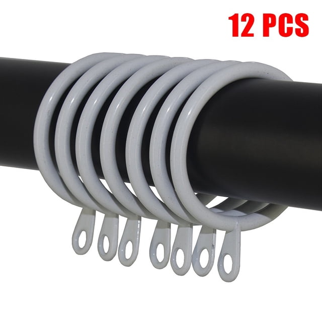 Metal Curtain Rings Hanging Hooks for Curtains Rods Pole Voile Heavy Duty Rings