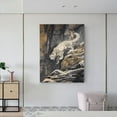 thumbnail image 6 of Kdxio Graceful Snow Leopard Pattern Canvas Wall Art 12x16 Inches - Waterproof HD Print Solid Wood Frame for Living Room & Bathroom,Vertical, 6 of 8