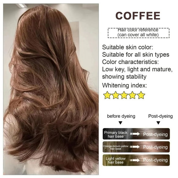 Hair Coloring Cream Hair Plant Tea Color Cover Gray Hair Natural Cover Up 260ml