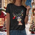thumbnail image 3 of Towmus Christmas Shirts for Women Crew Neck Graphic Tee Tops Xmas Holiday T-Shirt, 3 of 5