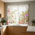 thumbnail image 6 of Celsvanis 2pcs Printed Kitchen Curtain, Short Translucent Floral Butterfly Romantic Window Drape, Spring Summer Decor For Home Kitchen Coffee Decoration 39"x27.5", 6 of 9