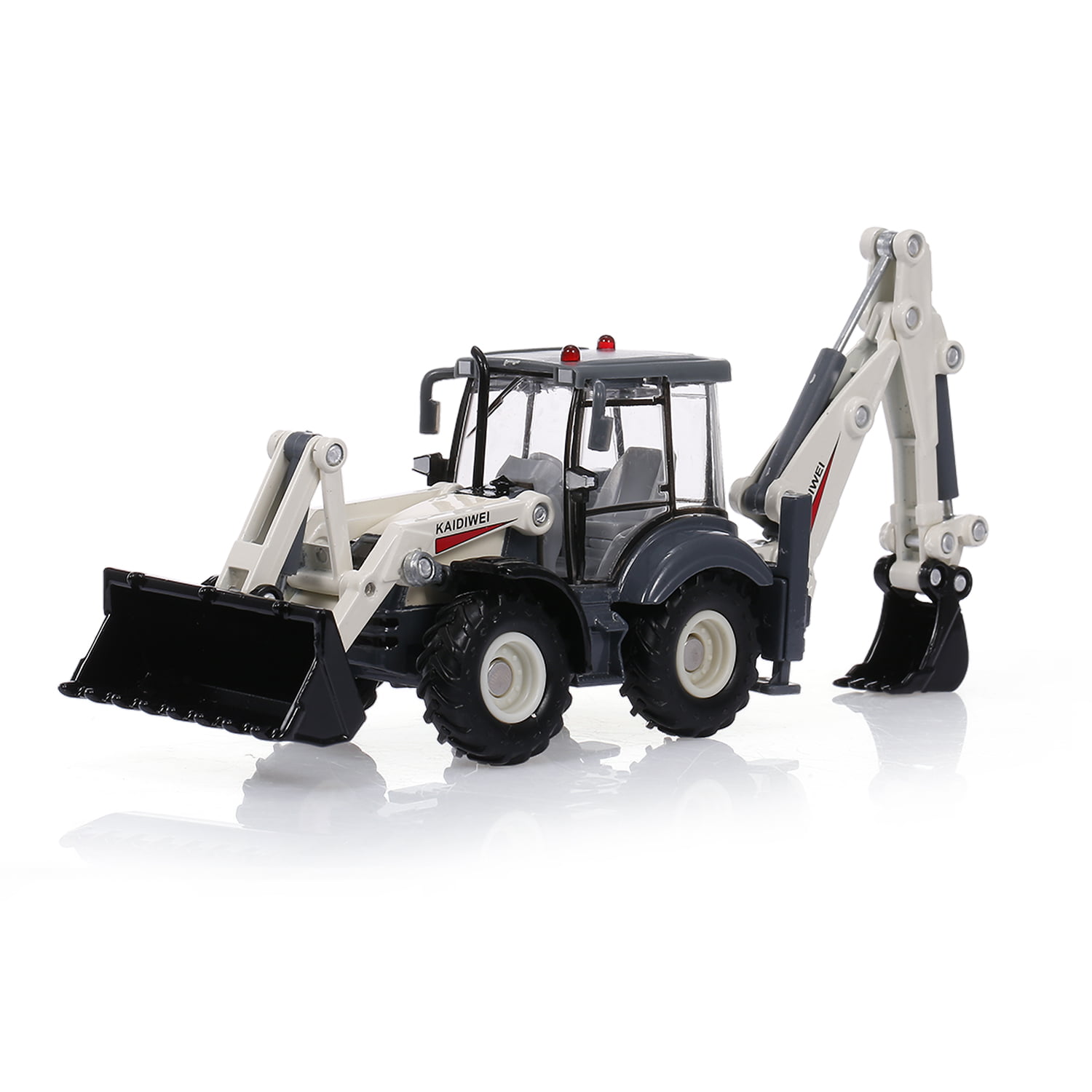1:50 Diecast Back Hoe Loader Wheel Alloy Excavator Model Engineering Vehicle Toy 