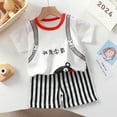 thumbnail image 2 of Fesfesfes Girls Outfits Kids Summer Clothing Home Wear Sets Loungwear Clothing Round Neck Short Sleeved Shorts 2 Piece Set, 2 of 3