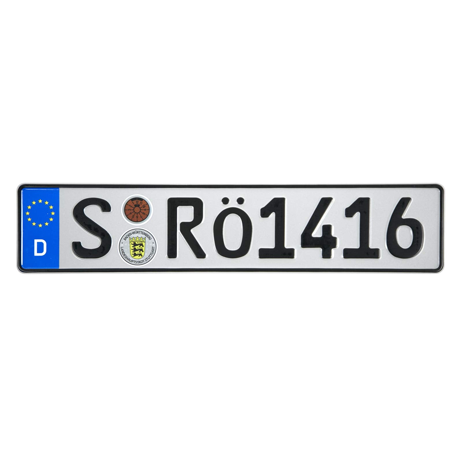 German License Plate Registration Seal Stuttgart Mercedes-Benz Porsche 2019 Set 