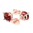 thumbnail image 2 of Clara Pucci 3Ct Natural Garnet Round Cut VVS1 Push Back Stud 18k Solid hypoallergenic Gold Designer Earrings For January, 2 of 7