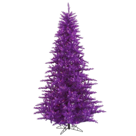 Vickerman 4.5' Purple Fir Artificial Christmas Tree, Purple Dura-lit LED Lights