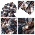 thumbnail image 4 of SHINE UP Flannel Shacket Jacket for Women Plaid Shirts Long Sleeve Button Down Tops Casual Hooded Coat, 4 of 6