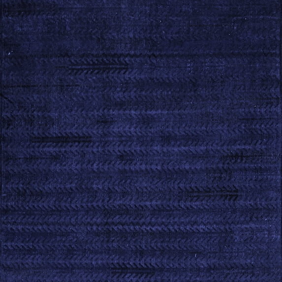 Ahgly Company Indoor Square Abstract Blue Modern Area Rugs, 8' Square