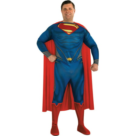 Adult Mens Plus Size 46-52 DC Comics Man of Steel Superman Full Figure Costume