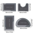 thumbnail image 3 of Dianli Four Piece Absorbent Bathroom Rug Set Non Slip Washable Toilet Mat with Lid Cover U Shaped Rug and Door Mat Large Size Quick Drying Perfect for Home or Hotel Use Stylish Finds for Less, 3 of 7