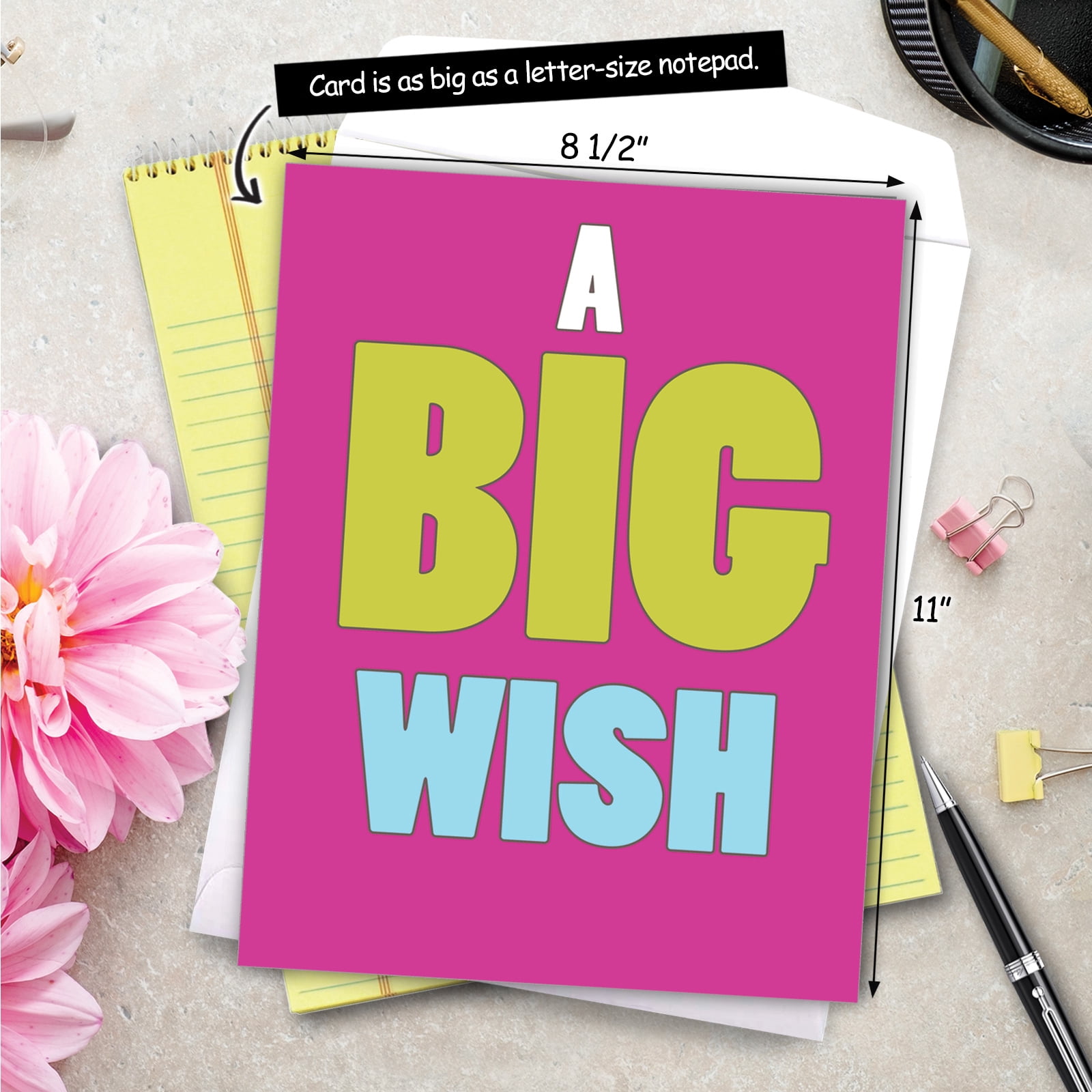1 Jumbo Funny All Occasion Blank Greeting Card (8.5 x 11 Inch) - a Big Wish  All-Occasion Card J1420K - Walmart.com