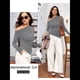 thumbnail image 4 of Blusas de Mujer con Hombros Descubiertos, Elegantes, de Larga, Asimétricas, Ajustadas, para Salir, de Otoño, con Frunces. Gris Oscuro XS, 4 of 8
