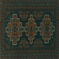 thumbnail image 1 of Ahgly Company Machine Washable Indoor Square Persian Turquoise Blue Traditional Area Rugs, 8' Square, 1 of 4