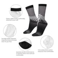 thumbnail image 3 of Vsdgher Monochrome Leopard Horse Crew Socks for Men & Women, Breathable Casual Athletic Ankle Socks, 3 of 6