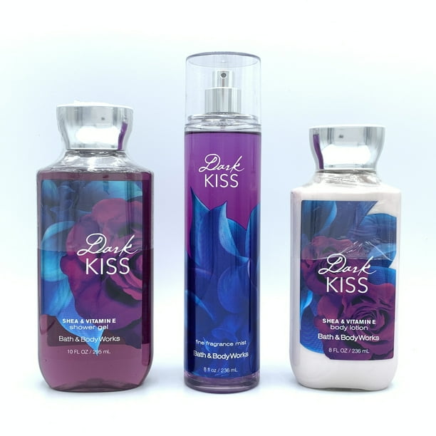 Bath and Body Works Dark Kiss Shower Gel, Fine Fragrance Mist and Body