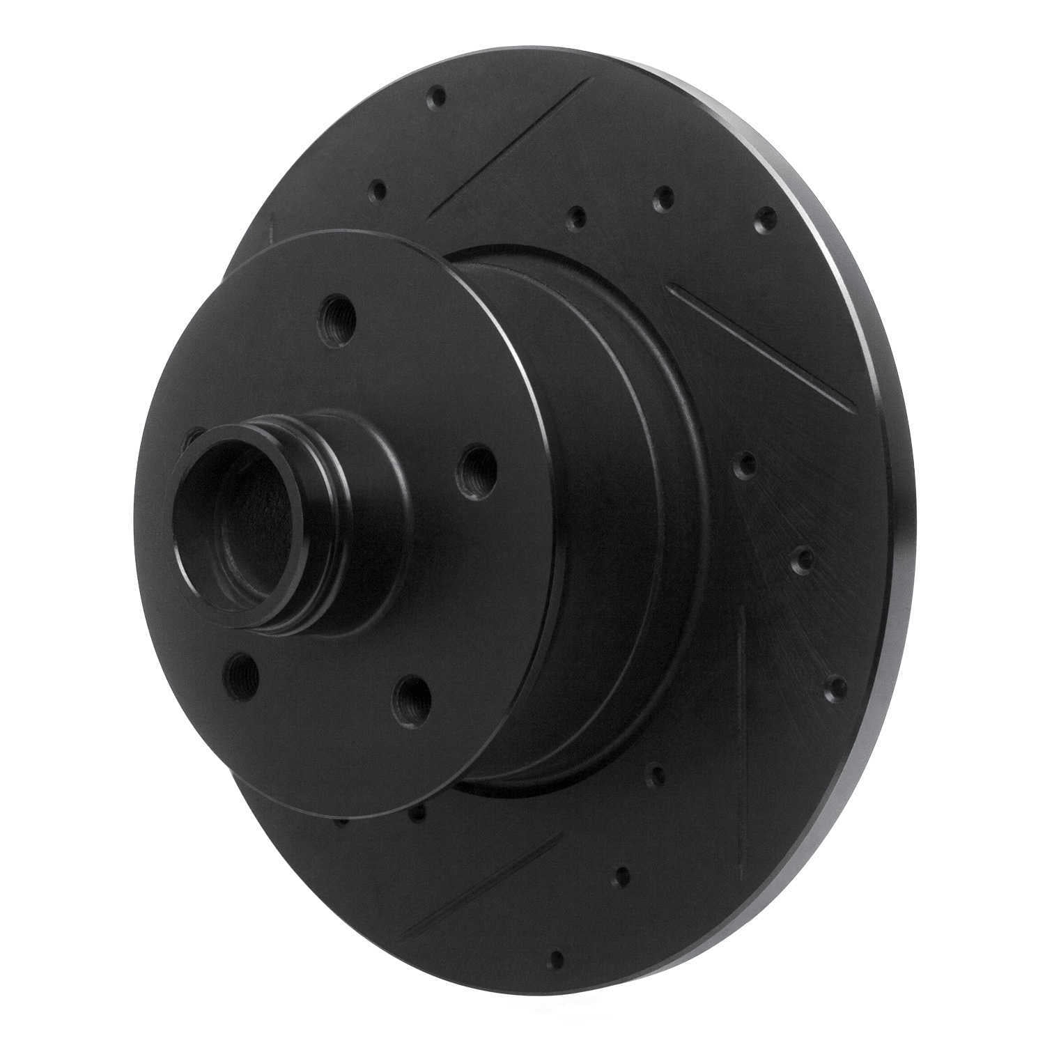 Dynamic Friction Company 633-74037L DFC Brake Rotor - Drilled And Slotted - Black