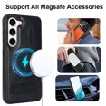 thumbnail image 3 of Allytech Case for Samsung Galaxy S23, Hidden Kickstand PU Leather [Compatible with MagSafe] Case, [Anti-Drop & Shockproof] Ultra Slim Retro Protective Case for Women Men - Black, 3 of 8