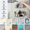 KINCMAX Shower Caddy Set 2 Pack Shampoo Holder Organizer Adhesive