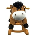 thumbnail image 3 of PonyLand 24-inch Plush Brown Rocking Horse with Sound for Toddlers 18 months and up, 3 of 6