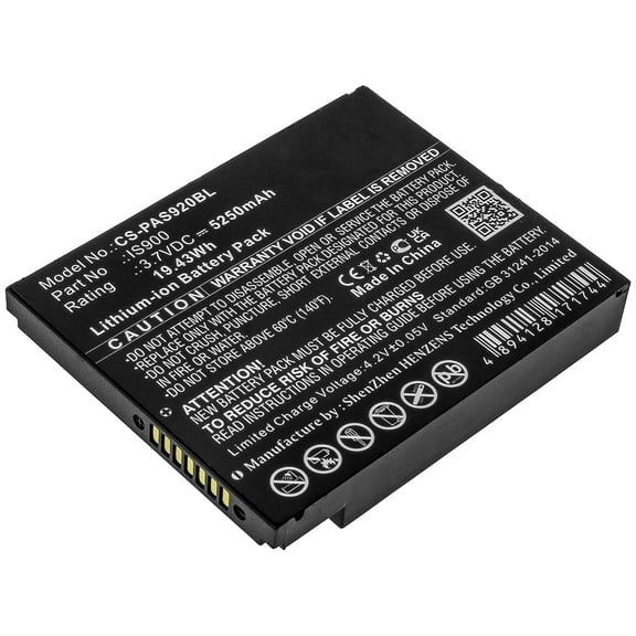 Replacement Battery for Pax IS900,3.7V/5250mAh