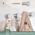 thumbnail image 5 of Silver Wall Mounted Coat Hook, 6 Pieces Minimalist Heavy Duty Wall Mounted Coat Hook, Multi-Purpose Coat Hook, Coat Rack for Entryway Bedroom Bathroom Screws Included, 5 of 5