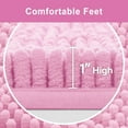 thumbnail image 6 of Tripumer Ultra Soft Pink Chenille Bathroom Rugs, 16" x 24" / 20" x 32" / 20" x 20", Anti-Slip (3 Count), 6 of 7