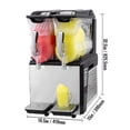 thumbnail image 3 of BENTISM Commercial Slushy Machines 2x10L Double-Bowl Full Size Slush Frozen Drink Machine 900W Commercial Use, 3 of 10