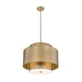 thumbnail image 6 of Z-Lite 739P24 Harlech 3 Light 25" Wide Drum Chandelier - Bronze / Rubbed Brass, 6 of 7