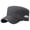 Dark Gray, variant on Mesh Cap Summer Army Hat for Men, Short Bill Cadet Cap with Quick-Dry Breathable Design, Flat Top Patrol Security Hat for Outdoor Work and Daily Wear